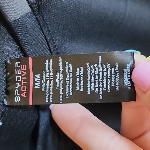 EUC Spyder: Active Midweight Long Sleeve Baselayer Shirt, Black, Men's M - Picture 4 of 7